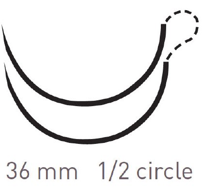 SUTURE PDO SZ 0 14CM36MM TAPER PT 1/2C 12/BX