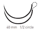 SUTURE PDO SZ 2 45CM40MM REV CUT 1/2C 12/BX