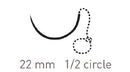 SUTURE PPN SZ 0 30CM22MM TAPER PT 1/2C 12/BX