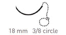 SUTURE PDO SZ 0 30CM18MM DIAMOND PT 3/8C 12/BX