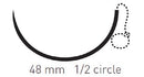 SUTURE PDO SZ 2 70CM48MM TAPER PT UNI 1/2C 12/BX