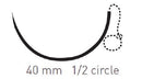 SUTURE PDO SZ 2 70CM40MM TAPER PT UNI 1/2C 12/BX