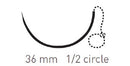 SUTURE PDO SZ 0 70CM36MM TAPER PT UNI 1/2C 12/BX