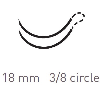 SUTURE MONODERM 2-0 3.5CM18MM DIAMOND PT 3/8C 12/BX