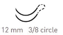 SUTURE MONODERM 3-0 14CM12MM DIAMOND PT 3/8C 12/BX