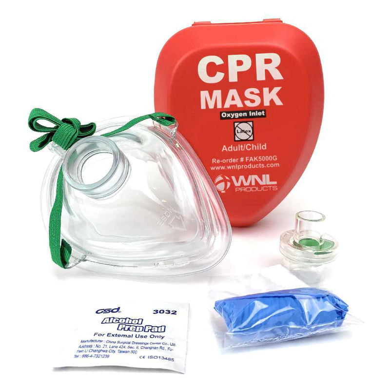 CPR Face Mask WNL 4-1/2 X 5-1/4 Z 1-3/4 Inch Single Patient Use (Each)