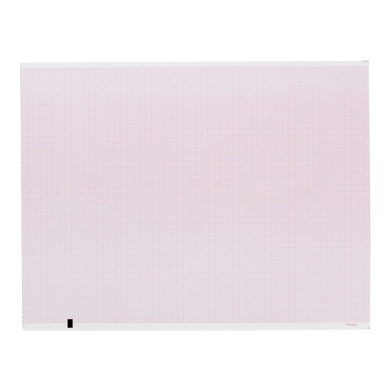 Precision Charts Recording Chart Paper Mortara Z-Fold Red Grid (12/BX) 