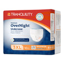 Principle Business Enterprises Tranquility Premium OverNight Disposable Absorbent Underwear, 3XL (40/CS) 