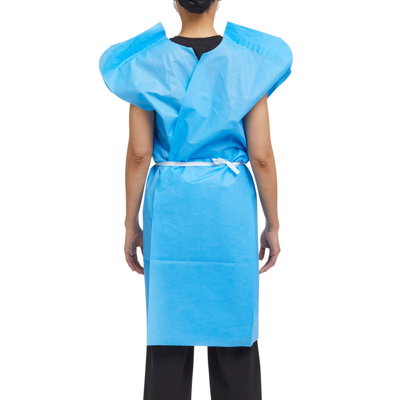 McKesson Patient Exam Gown, One Size Fits Most, Blue (50/CS)