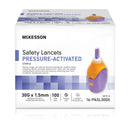McKesson Pressure Activated Safety Lancets, 30 Gauge, Purple (Case of 2000)