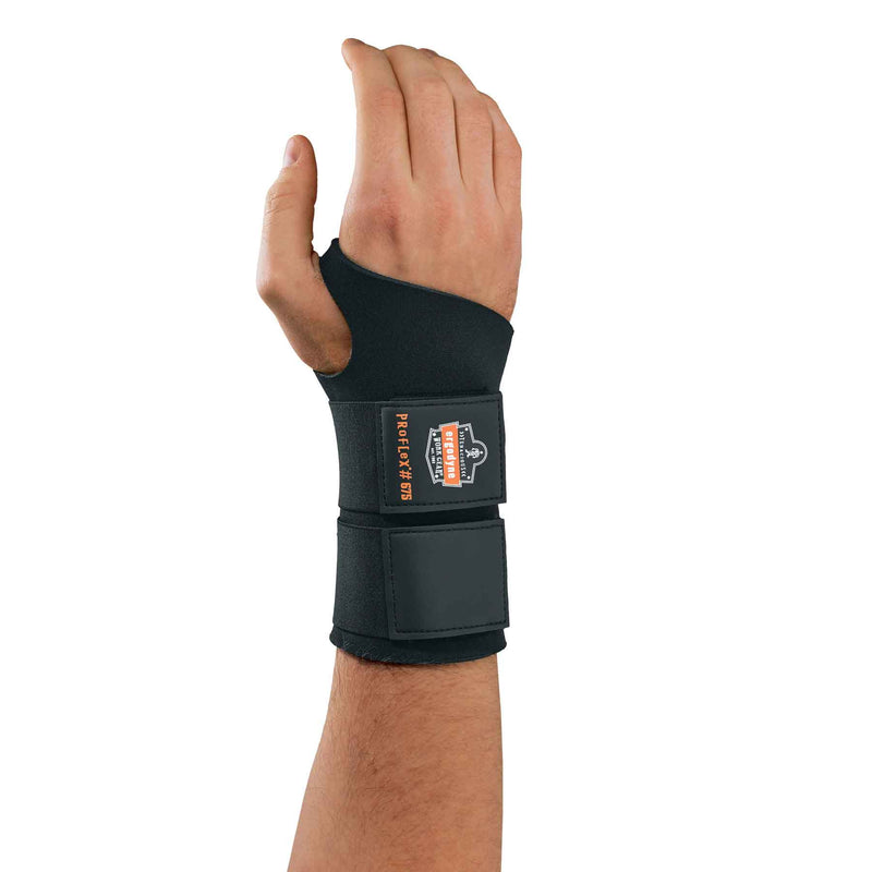 Wrist Support ProFlex 670 Ambidextrous Double Strap Neoprene Left or Right Hand Black Medium (Each)