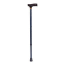 DMI Lightweight Adjustable T-Handle Cane, Blue, 31 – 40 Inch Height (Each)