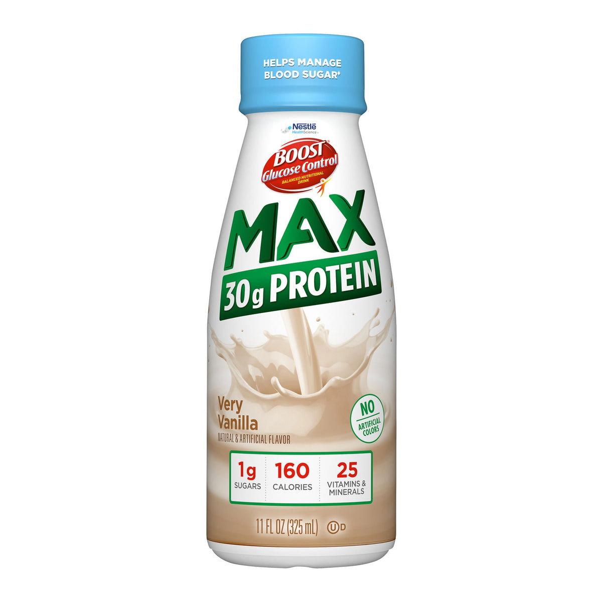 Boost Glucose Control Max Vanilla Balanced Nutritional Drink, 11-ounce Bottle (Case of 12)