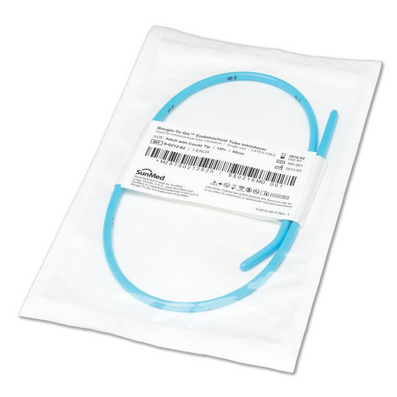 Endotracheal Tube Introducer Bougie-To-Go 15 Fr. X 60 cm, Adult with Coude Tip 