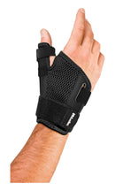 Thumb Stabilizer Mueller Sport Care Adult One Size Fits Most D-Ring / Hook and Loop Strap Closure Left Hand Black (Each) 