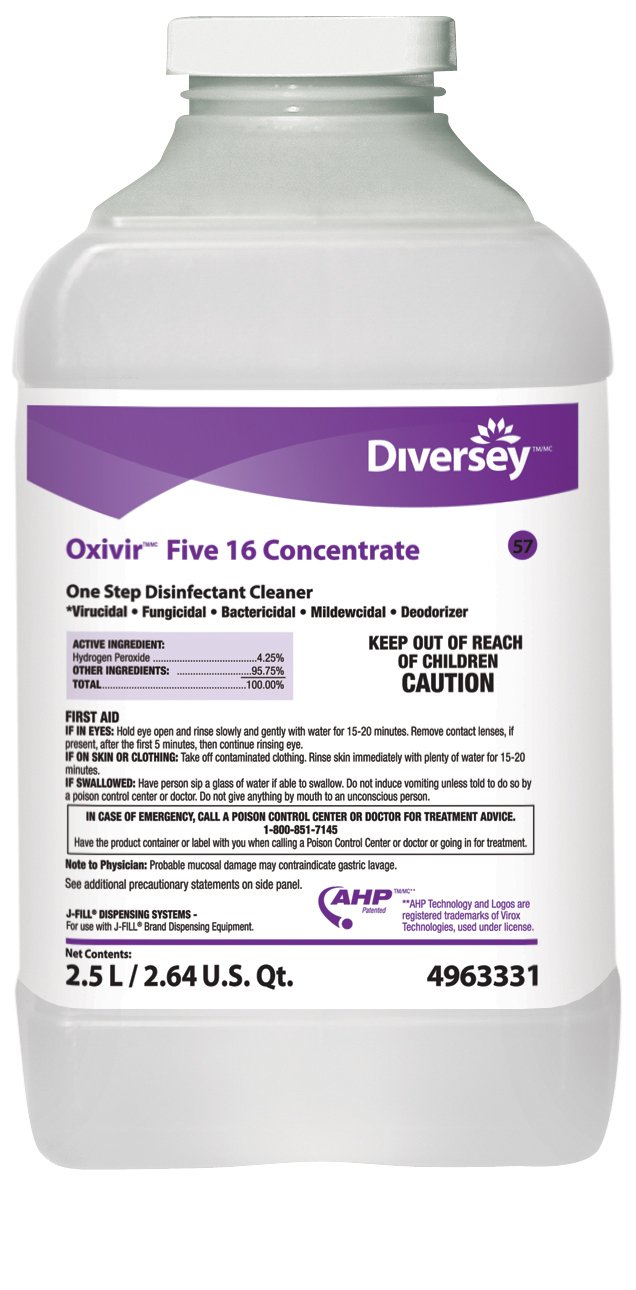 Essendant Co/United Stationers Oxivir Five 16 Surface Disinfectant Cleaner Concentrate, 2.5 L (2/CS) 