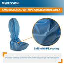 Boot Cover McKesson One Size Fits Most Knee High Nonskid Sole Blue NonSterile (Case of 150)