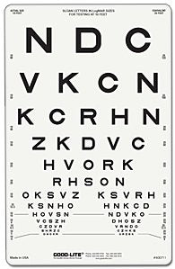 Good-Lite Eye Chart Good-Lite 10 Foot Distance Acuity Test 