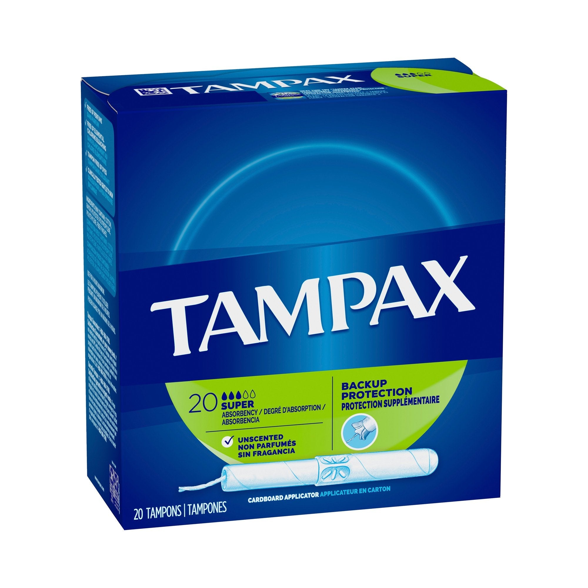 Procter & Gamble Tampax Tampons Super Absorbency Unscented (24/CS) 
