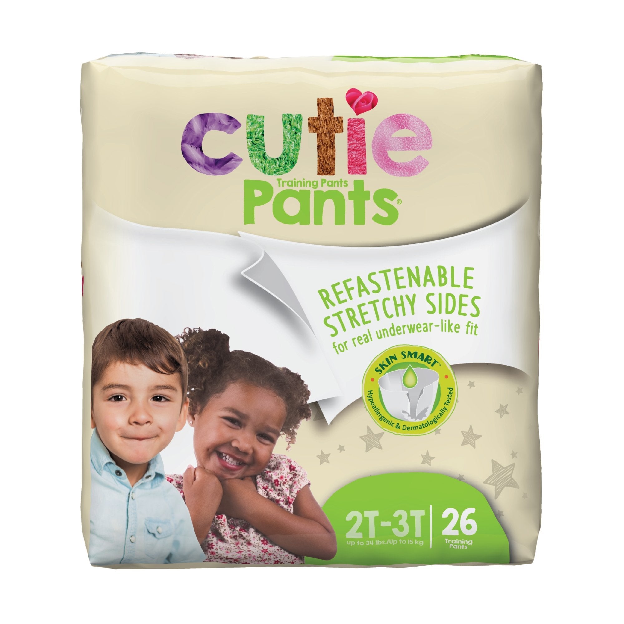 First Quality Products LLC Cutie Pants, Unisex Toddler, Disposable (104/CS) 