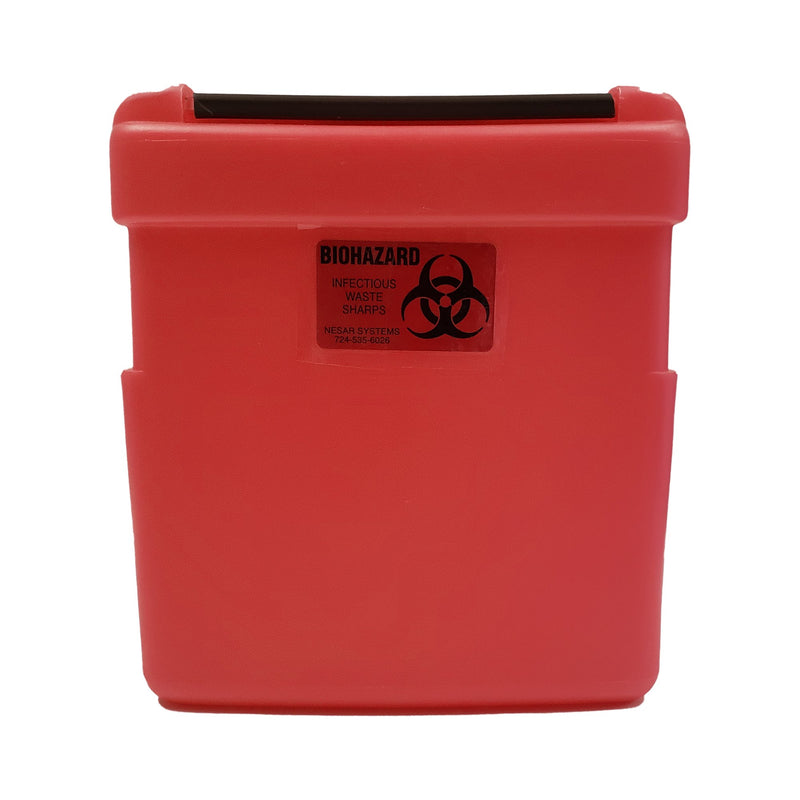 Nesar Systems Replacement Radioactive Sharps Container, 1 Gal., 8.5 x 4 x 9 Inch (Case of 32)