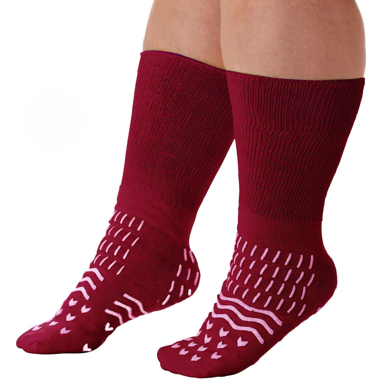 The Pillow Factory Division Confetti Treads Risk Management Patient Safety Footwear, Red, 5X-Large (48/CS) 