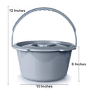 McKesson Brand McKesson Commode Bucket With Metal Handle And Cover, 7-1/2 Quart, Gray (12/CS) 
