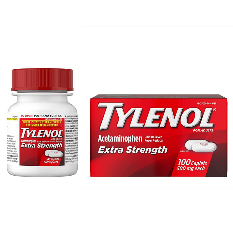 J & J Sales Tylenol Extra Strength Acetaminophen Pain Relief 