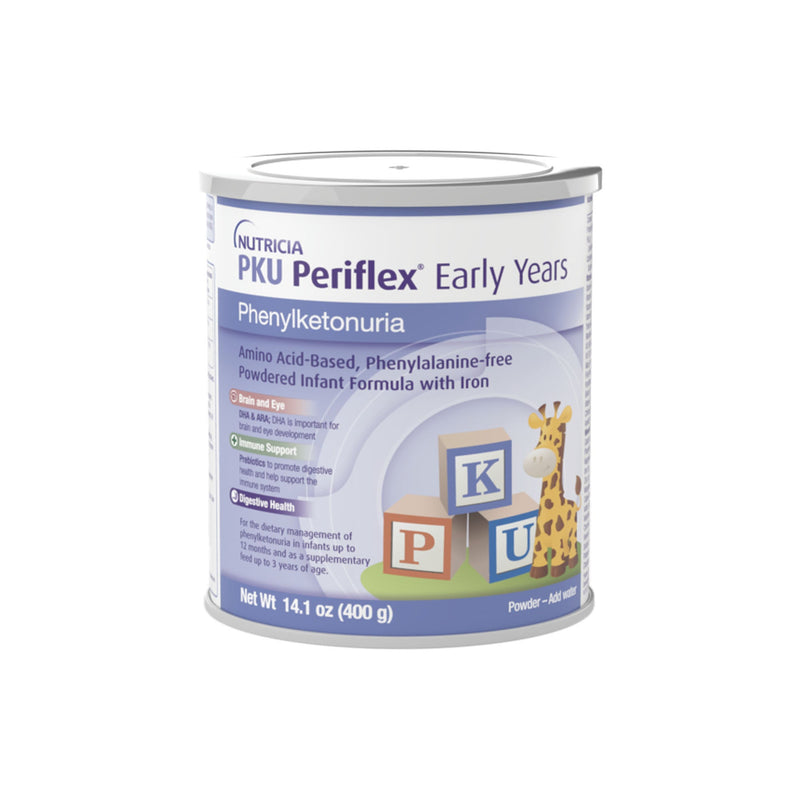 Infant Formula PKU Periflex Early Years Unflavored 14.1 oz. Can Powder Phenylalanine-free Phenylketonuria (PKU) (Case of 6)