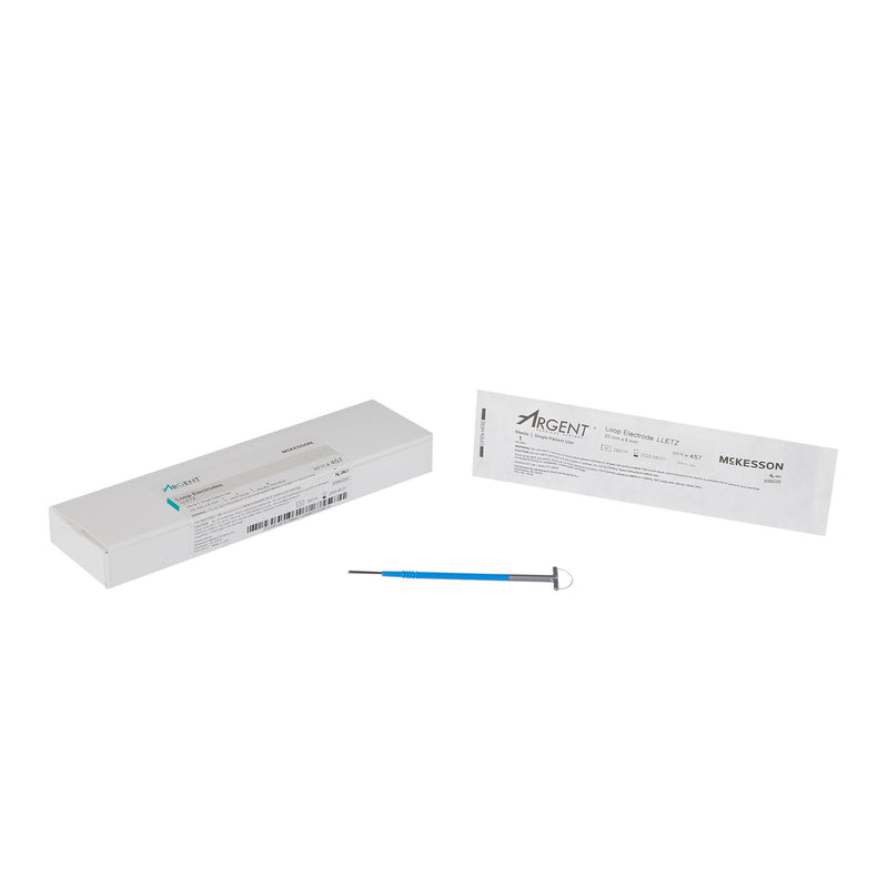 LEEP/LLETZ Electrode McKesson Argent Tungsten Wire Sterile 20 X 8 mm Loop Tip Disposable (Box)