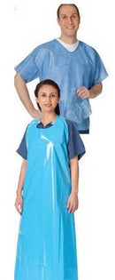 SCRUB TOP SHORT SLEEVE VNECKSMS LG BLUE 60/CS