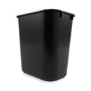 Deskside Wastepaper Basket, 3.25 Gallon Capacity, Black (Each)