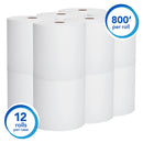 Kimberly Clark Scott Paper Towel, Hardwound Roll, 8" x 800' (12/CS) 