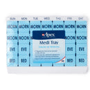 Apex Medi Tray Pill Organizer, Days of the Week / Morn, Noon, Eve, Bed (48/CS)