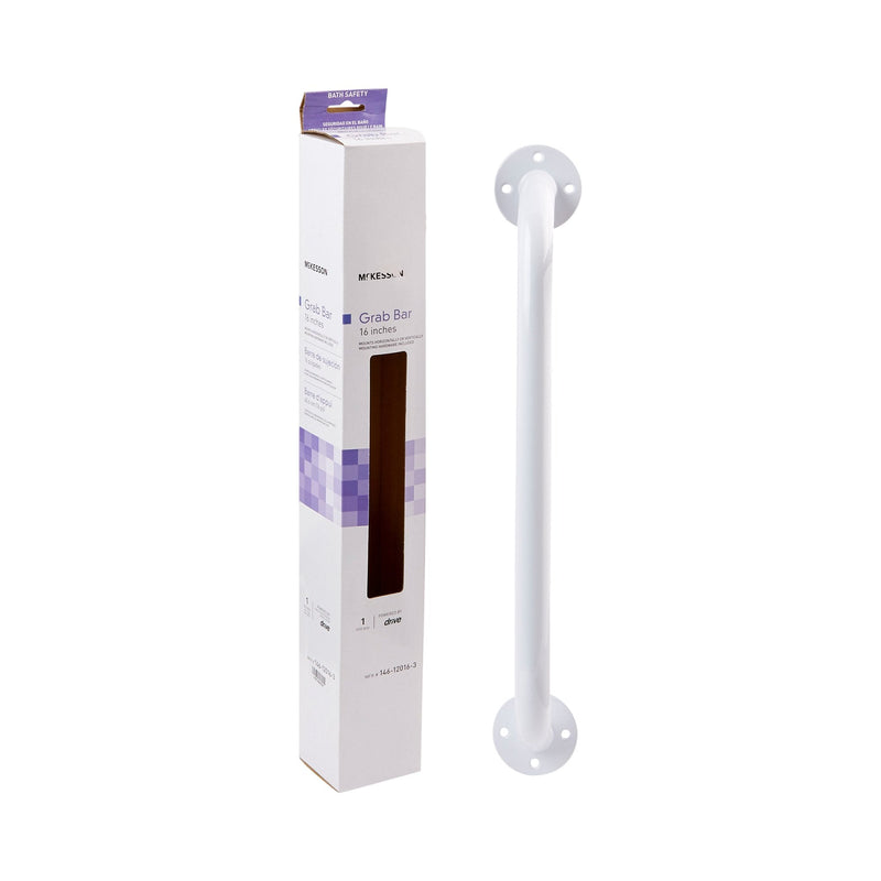 McKesson Brand McKesson Wall Grab Bar, White Steel, 16-Inch Length (3/CS) 