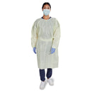 McKesson Brand McKesson AAMI Level 2 Isolation Gown, Tape Tab Neck Style, Extra Large, Yellow (100/CS) 