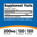 nutricost L-Theanine 200mg, 120 Capsules, nonGMO, Gluten Free (Case of 1440)