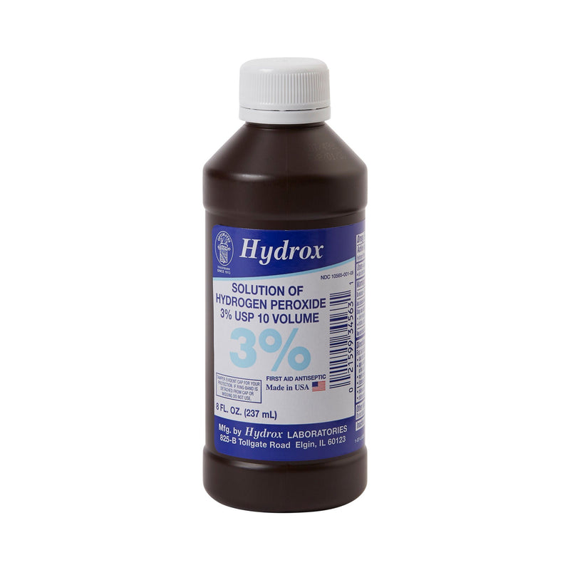 Hydrox Hydrogen Peroxide Antiseptic, 8 oz. Bottle (Case of 12)
