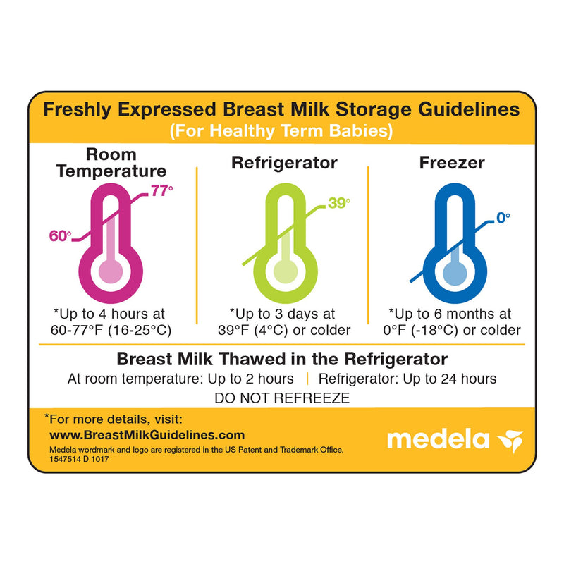 Medela Breast Milk Storage Guidelines Magnet (Case of 50)