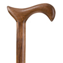 Mabis Healthcare Brazos Twisted Walnut Derby Handcrafted Walking Cane, 34-Inch Height 