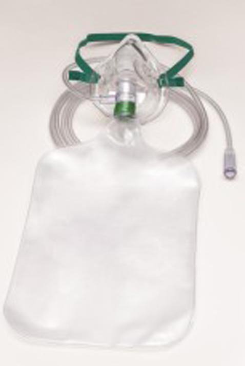 NonRebreather Oxygen Mask Salter Labs Elongated Style Pediatric Adjustable Head Strap 