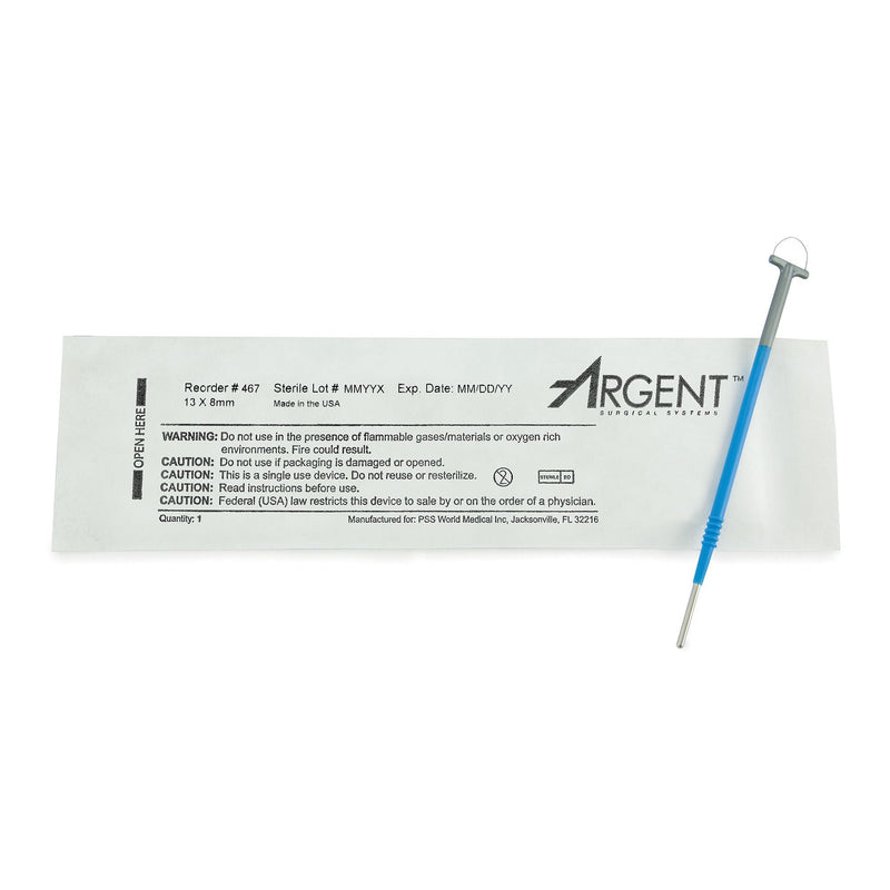 LEEP/LLETZ Electrode McKesson Argent Tungsten Wire Sterile 8 X 13 mm Loop Tip Disposable 