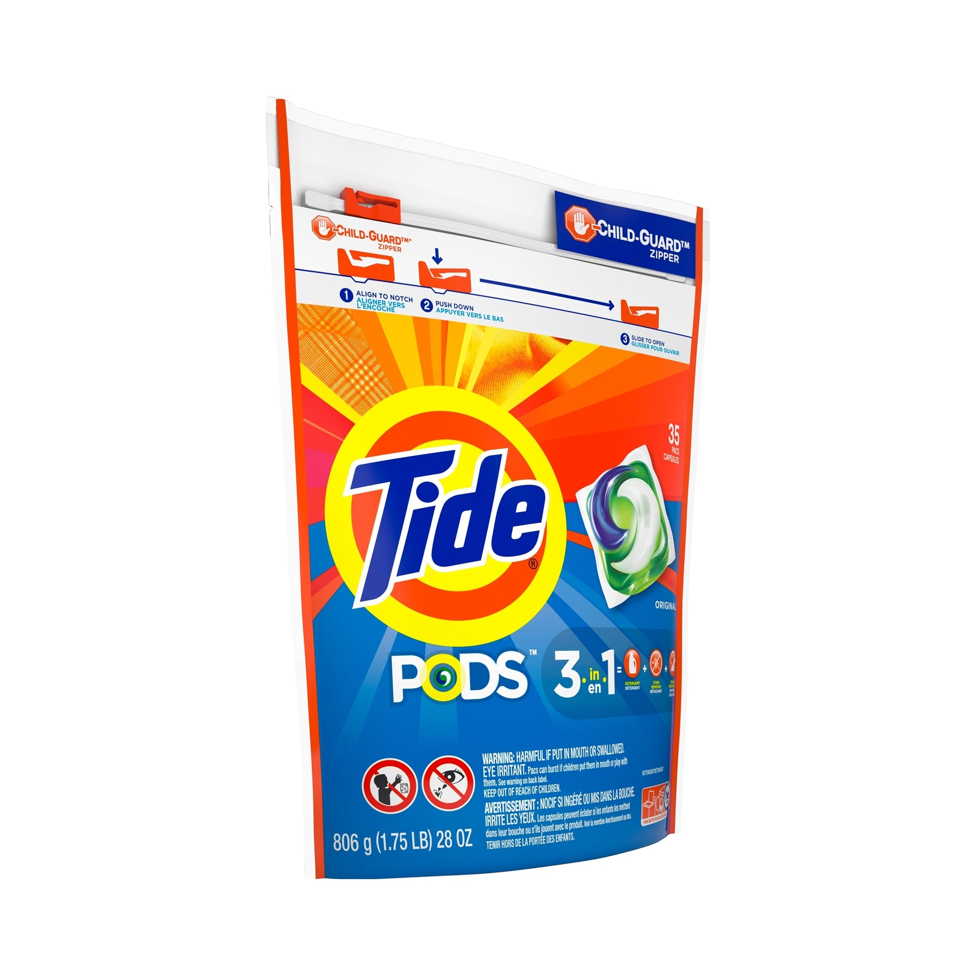 Laundry Detergent Tide PODS 35 Count Bag Pod Scented 