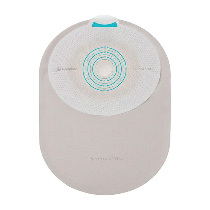 Ostomy Pouch SenSura Mio One-Piece System 7-1/4 Inch Length, Midi Flat, Pre-Cut 1-3/16 Inch Stoma Closed End 