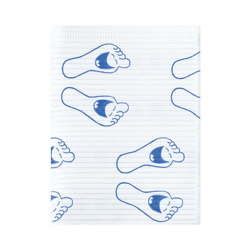 Procedure Towel PolyBack 13 W X 19 L Inch Happy Feet Print NonSterile 