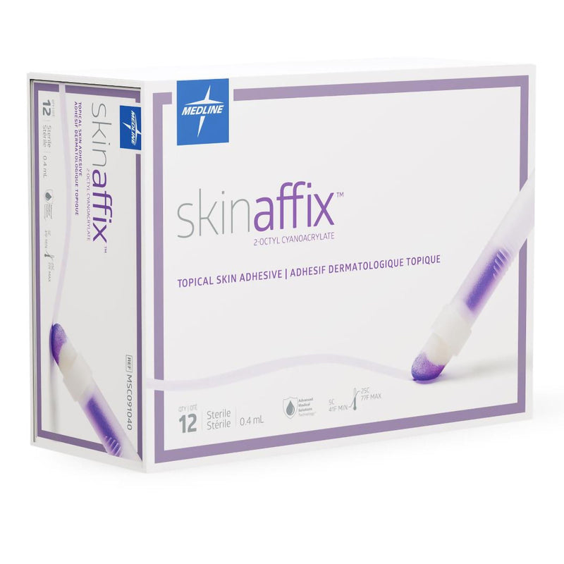 Medline Skin Adhesive Skin Affix 0.4 mL High Viscosity Dome Applicator Tip 2-Octyl Cyanoacrylate (MSC091040 / CS)