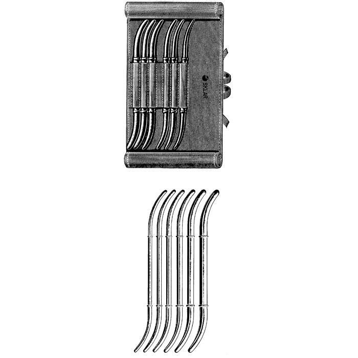 Uterine Dilator Set Sklar 9 -10 Fr. to 19 - 20 Fr. Hank Stainless Steel NonSterile