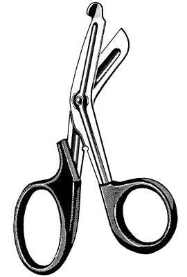 Utility Scissors Sklar Multi-Cut 7-1/2 Inch Length OR / Surgical Grade German Stainless Steel / Plastic NonSterile Black Finger Ring Handle Angled Blunt Tip / Blunt Tip (Case)