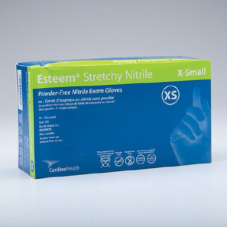 GLOVE EXAM NITRILE STRETCH XSPF TEAL BL 150/BX 10BX/CS