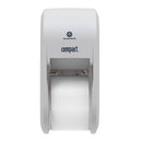 DISPENSER TISSUE DBL ROLLVERT WHT 1/CS (DROP)